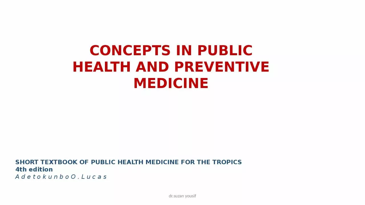 PPT-CONCEPTS IN PUBLIC HEALTH