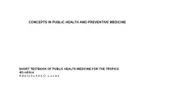 CONCEPTS IN PUBLIC HEALTH