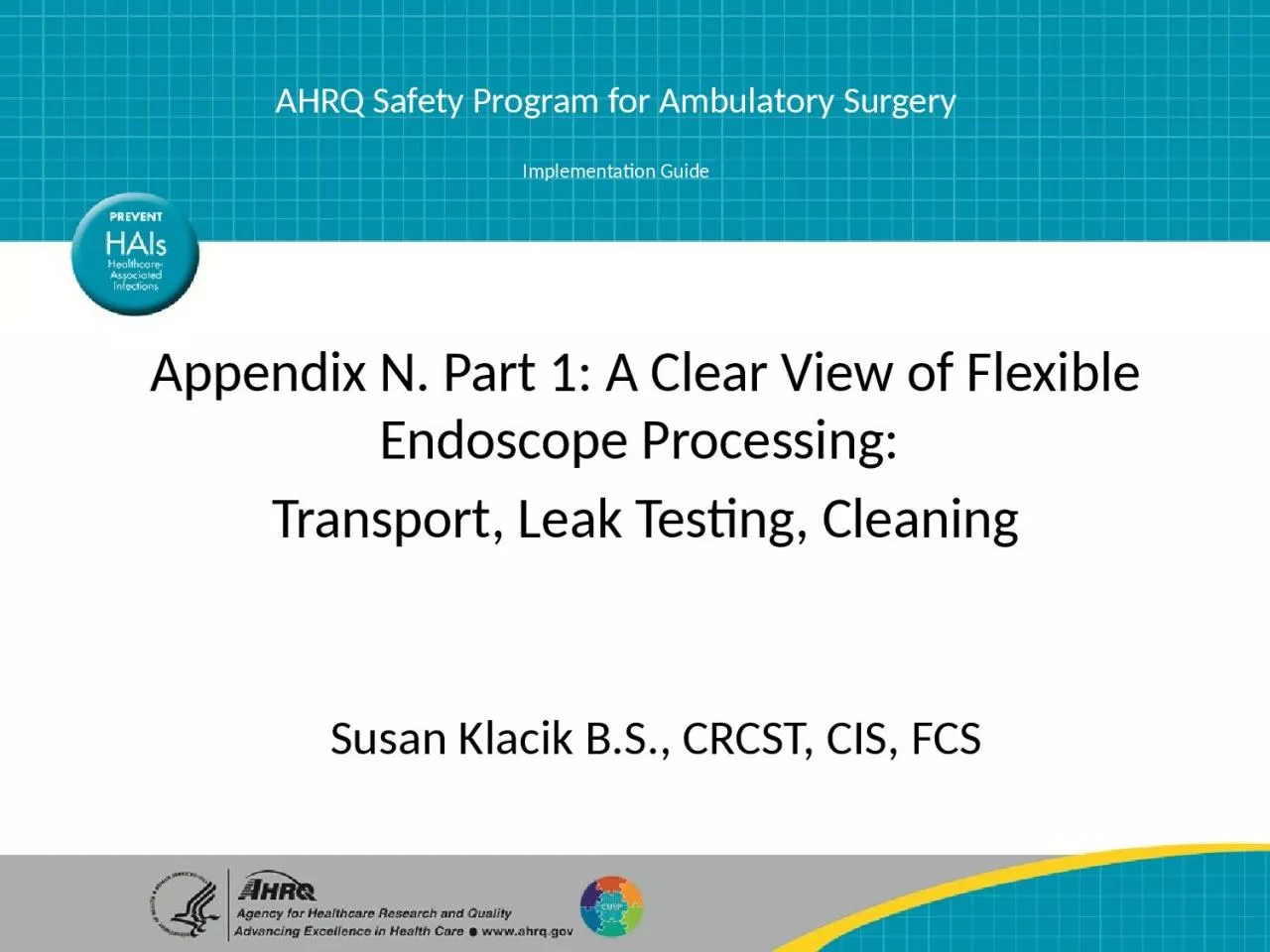 PPT-Appendix N. Part 1: A Clear View