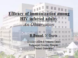 Efficacy of immunization among HIV infected adults