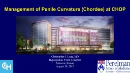 Management of  Penile Curvature (Chordee) at