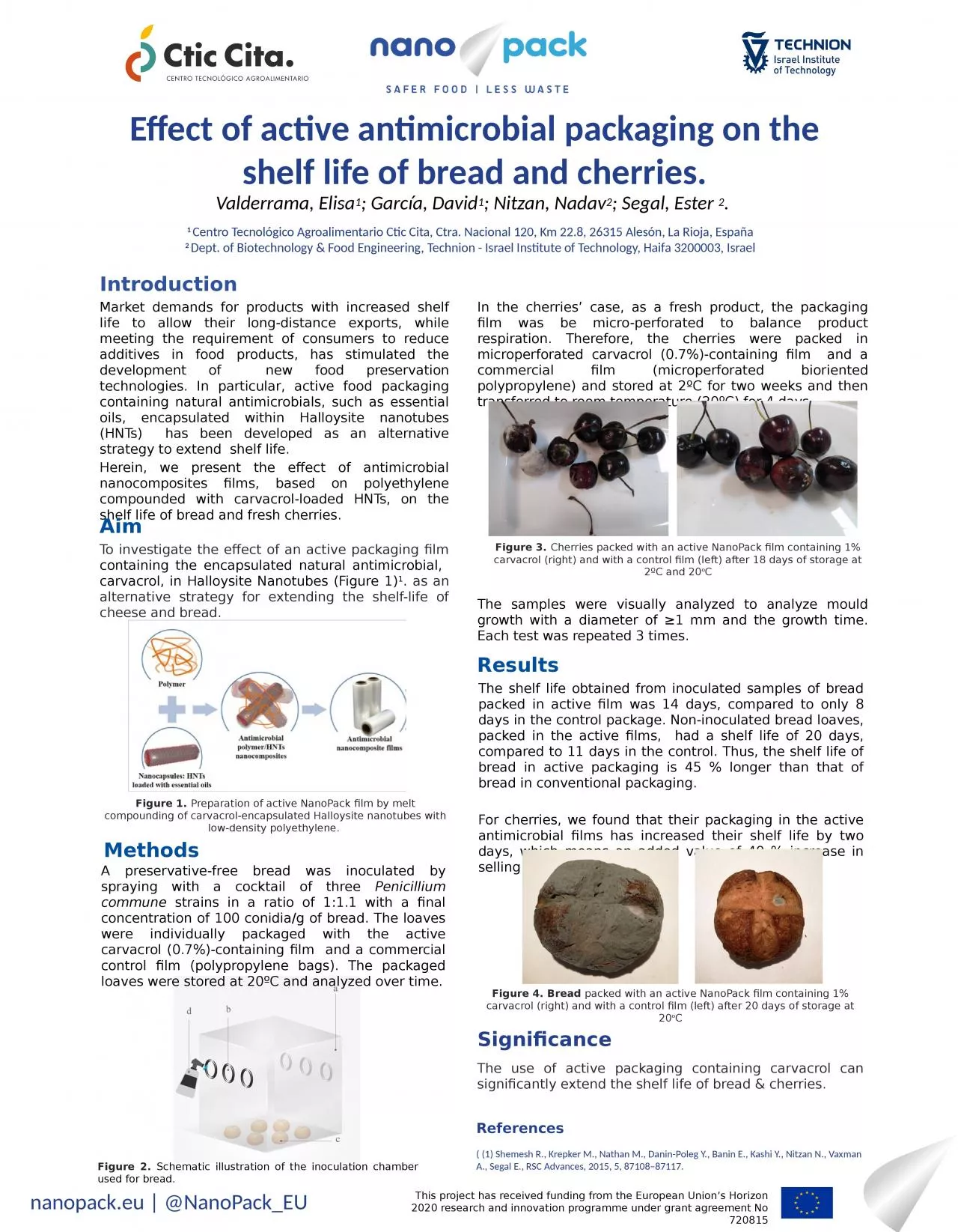 PPT-Effect of active antimicrobial packaging on the shelf life of bread and cherries.