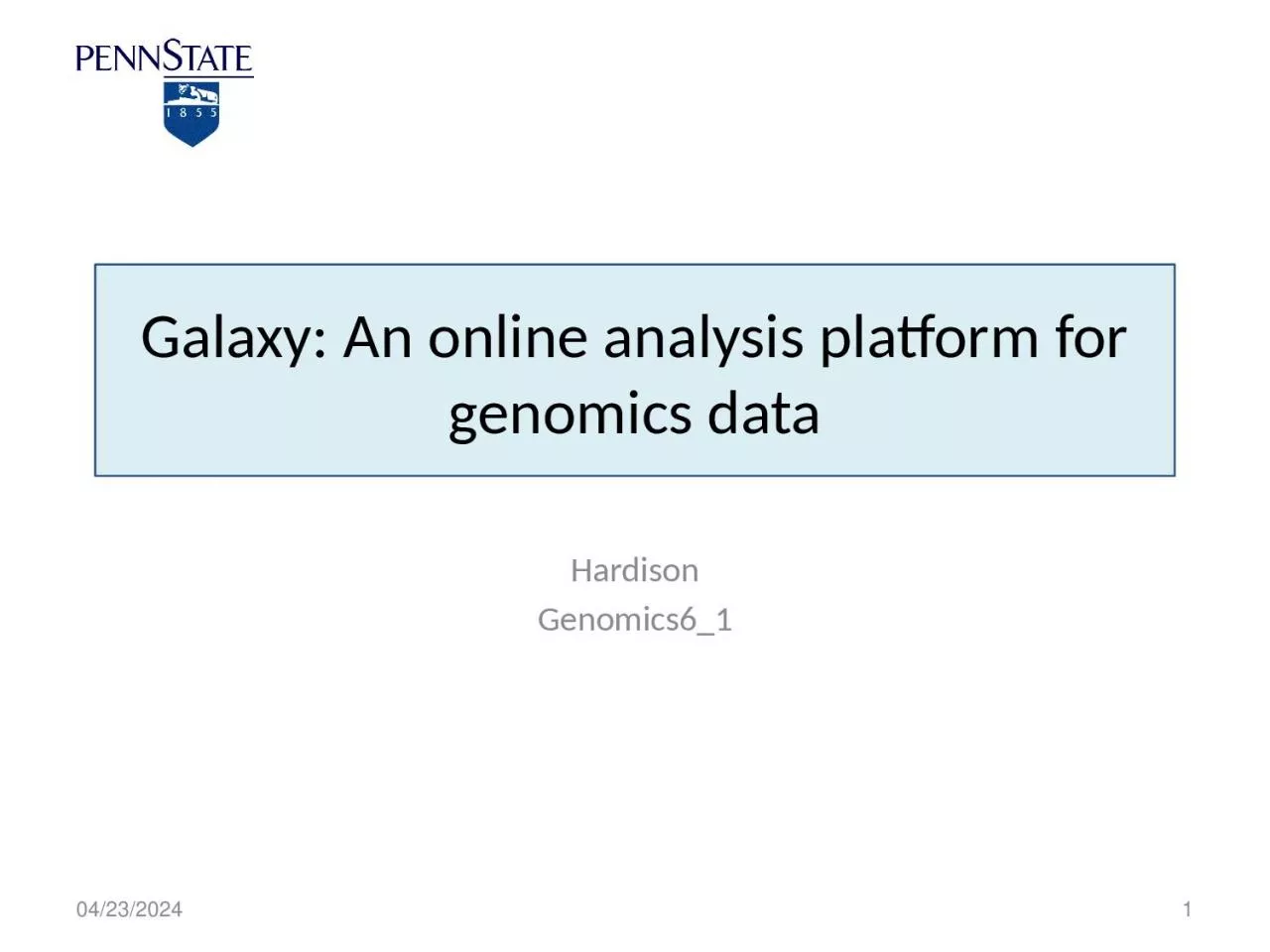 PPT-Galaxy: An online analysis platform for