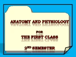 Anatomy and Physiology  For