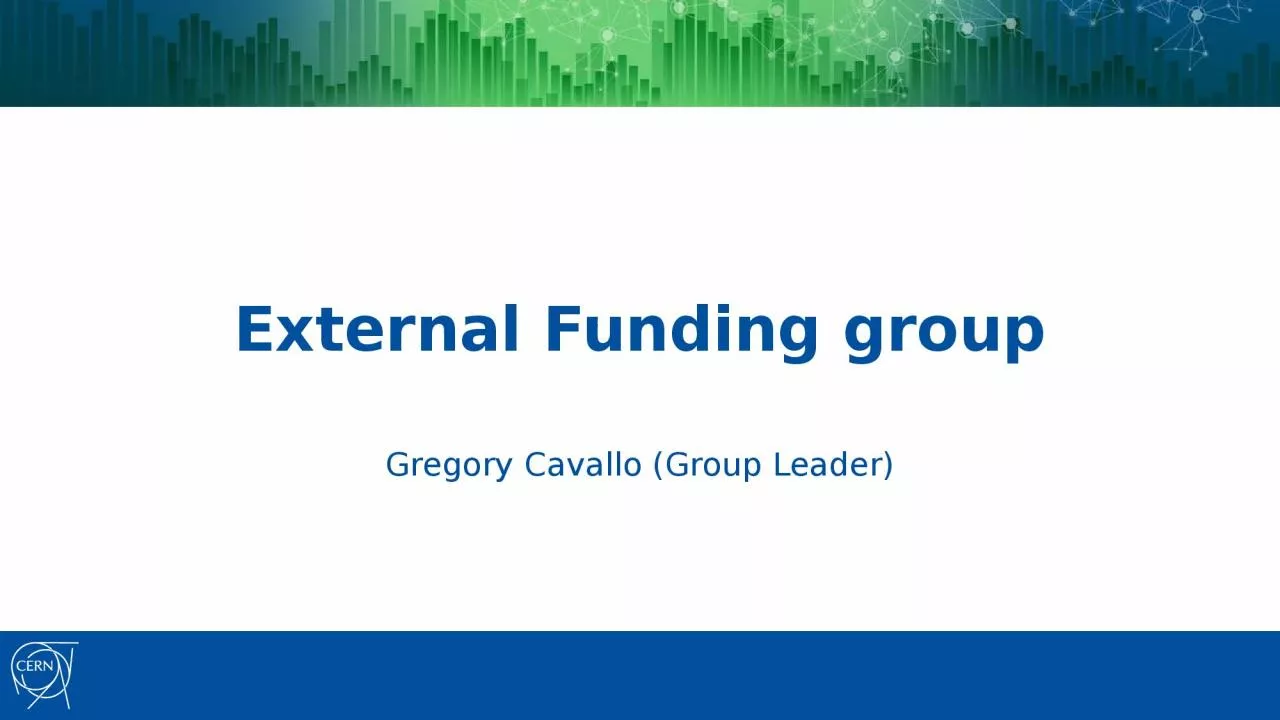 External Funding group Gregory