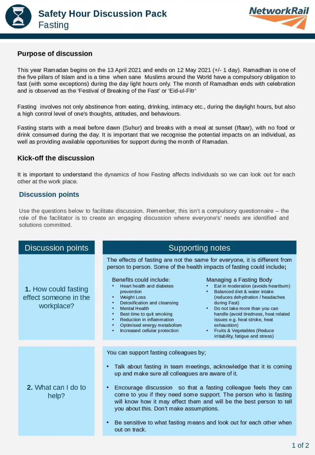 PPT-Purpose of discussion This year Ramadan begins on the 13 April 2021 and ends on 12 May