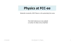 19.01.2022 Alain Blondel  FCC-ee Physics