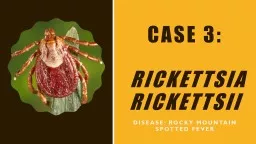 CASE 3:   RICKETTSIA       RICKETTSII