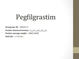 Pegfilgrastim   Drugbank