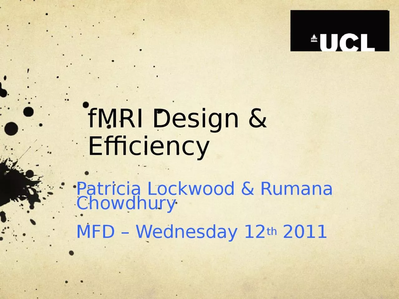 fMRI Design & Efficiency