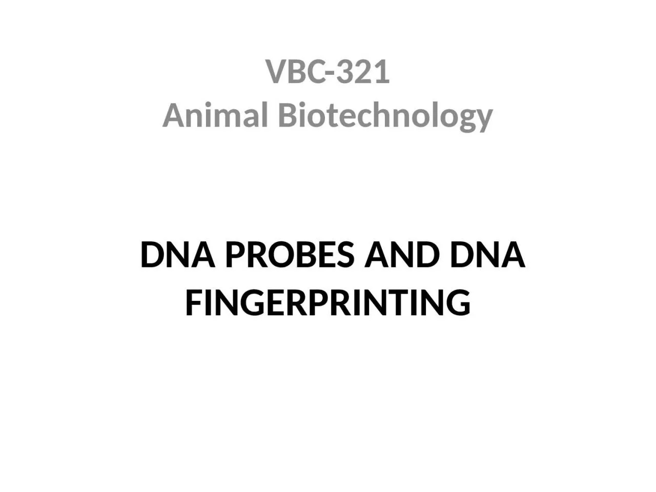 PPT-DNA PROBES AND DNA FINGERPRINTING