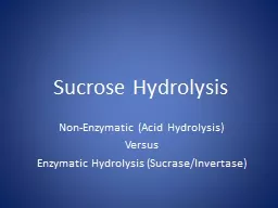 Sucrose Hydrolysis Non-Enzymatic (Acid Hydrolysis)