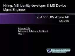 2FA for UW Azure AD June 2020