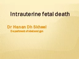 Intrauterine fetal death