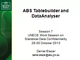 ABS  Tablebuilder  and DataAnalyser