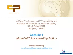 ASEAN-ITU Seminar on ICT Accessibility and