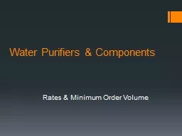 Water Purifiers & Components