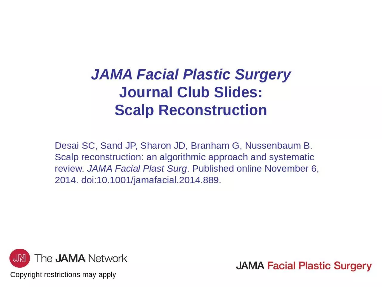 PPT-JAMA Facial Plastic Surgery