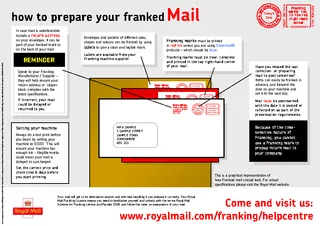 How to prepare your franked mail    Royal Mail SEP 2011. Royal Mail is