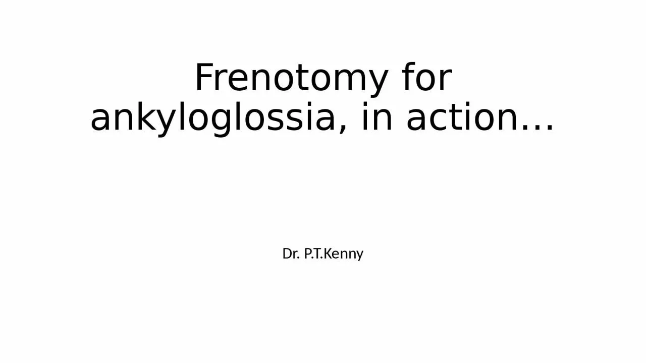 PPT-Frenotomy for ankyloglossia