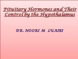 Pituitary  Hormones and Their Control by the Hypothalamus