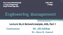 Engineering Management University of