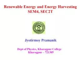 Renewable Energy and Energy Harvesting