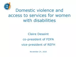 Domestic violence and access to services for women with disabilities