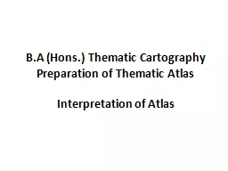 PPT-  B.A ( Hons .) Thematic Cartography