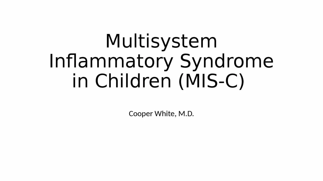 PPT-Multisystem Inflammatory Syndrome in Children (MIS-C)