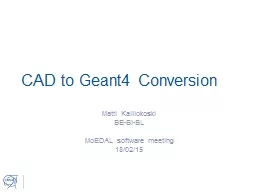 CAD to Geant4  Conversion