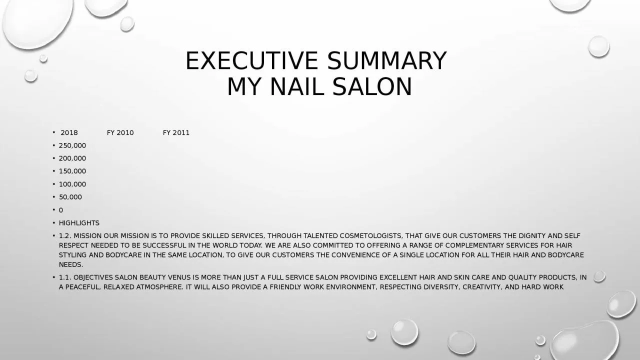 PPT-Executive summary my nail salon