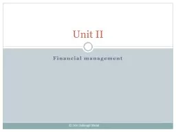 Financial management Unit II