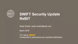 SWIFT Security Update ReBIT