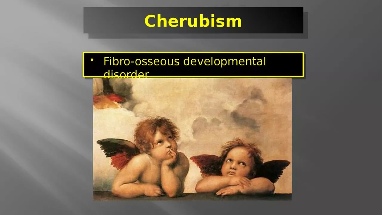 PPT-Cherubism Fibro-osseous developmental disorder