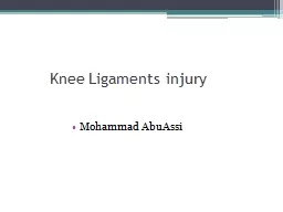 PPT-Knee Ligaments injury Mohammad