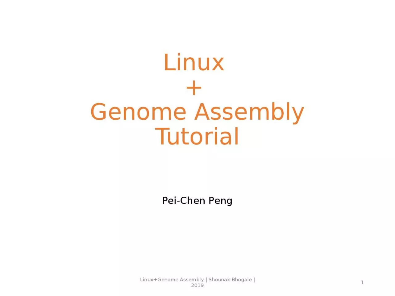 Linux  +  Genome Assembly