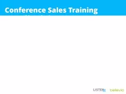 Conference Sales  Training