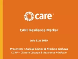CARE  Resilience  Marker