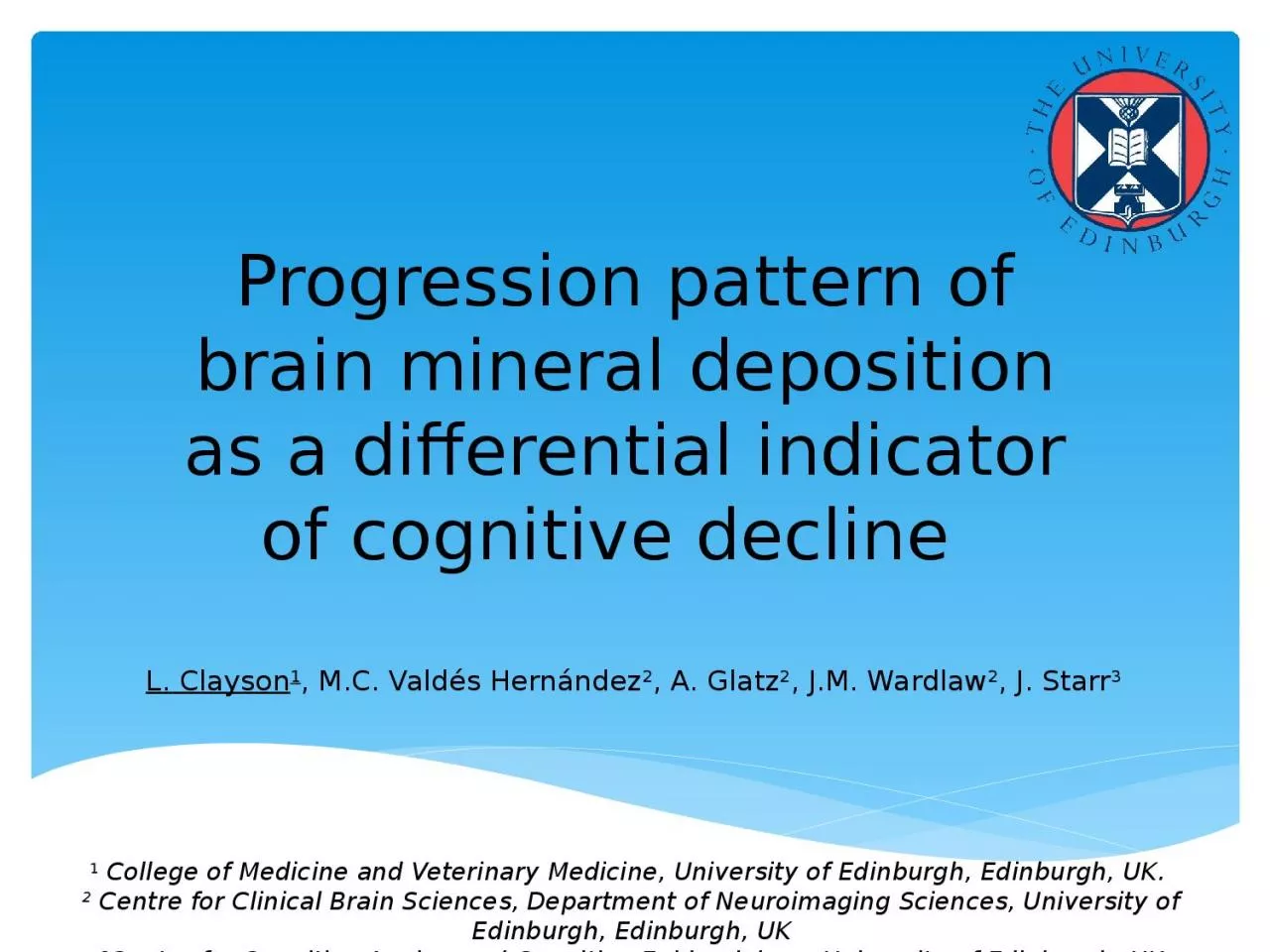 Progression pattern of brain mineral deposition as a differential indicator of cognitive