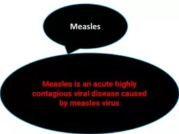Measles is an acute highly contagious viral disease caused by measles virus