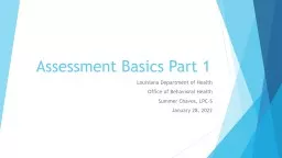 Assessment Basics Part 1