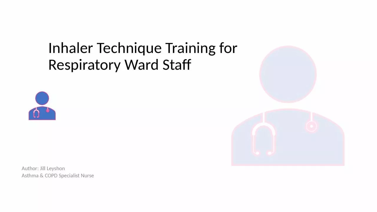 PPT-Inhaler Technique Training for Respiratory Ward Staff