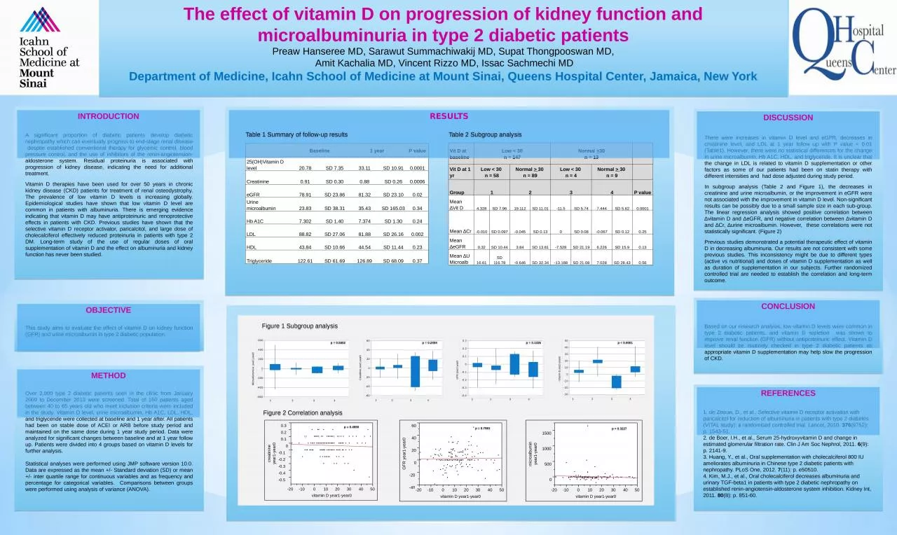 The  effect of vitamin D on progression of kidney function and