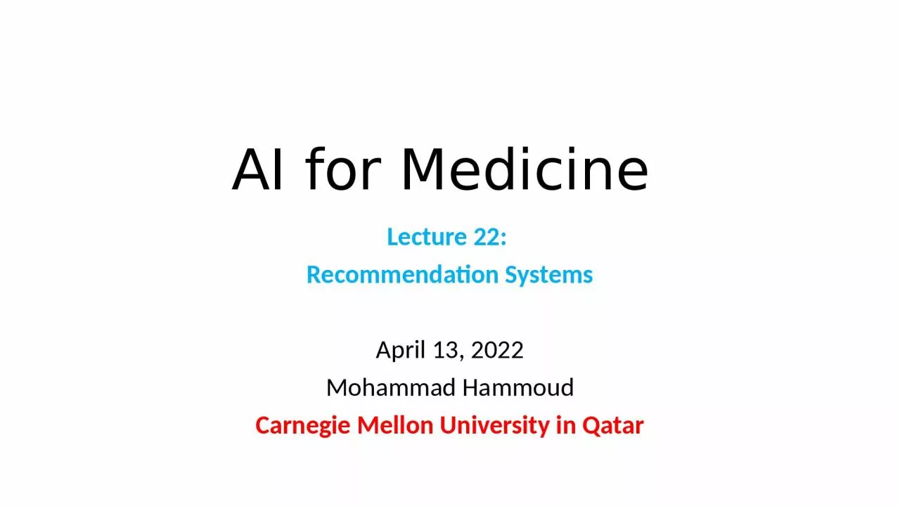 AI for Medicine  Lecture 22: