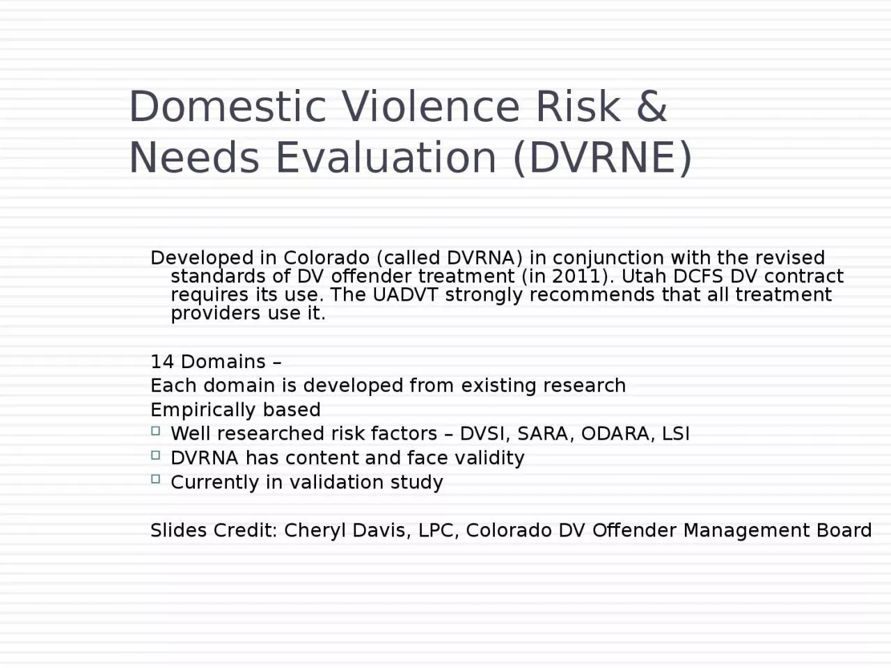 PPT-Domestic Violence Risk &