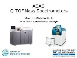 ASAS  Q-TOF Mass Spectrometers