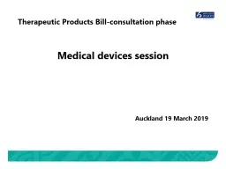 Therapeutic Products Bill-consultation phase