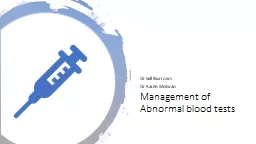 Management of Abnormal blood tests