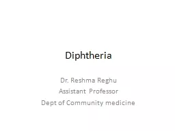 Diphtheria Dr.  R eshma